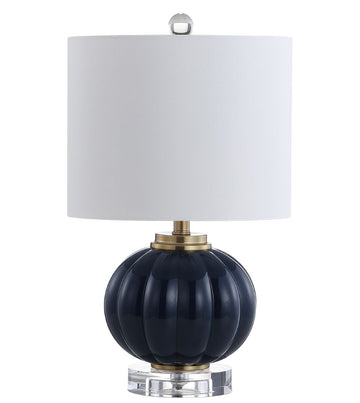 Pearl 17.5" Glass/Crystal LED Table Lamp - JONATHAN Y